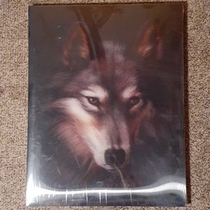 Wolf holographic wall art
